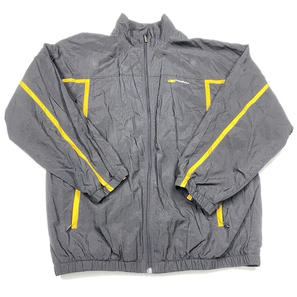 Reebok Other - Vintage Reebok Retro Black Yellow Windbreaker Jacket Coat Reebok Tags Size M Y2K